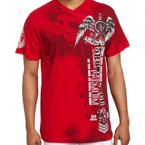 Southpole Men's Asymmetric V-Neck Screen