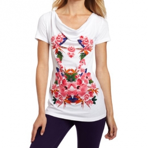 XOXO Juniors Tropical Screen Print Knit Tee