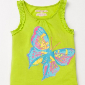 Kidtopia Toddler and Young Girls Screen Ruffle Tank
