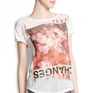 Mango Women's Typographic Print T-Shirt